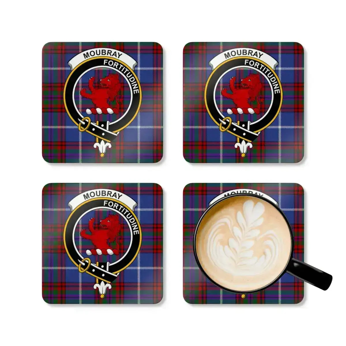 Moubary Fortitude Tartan Pattern Coaster Set product