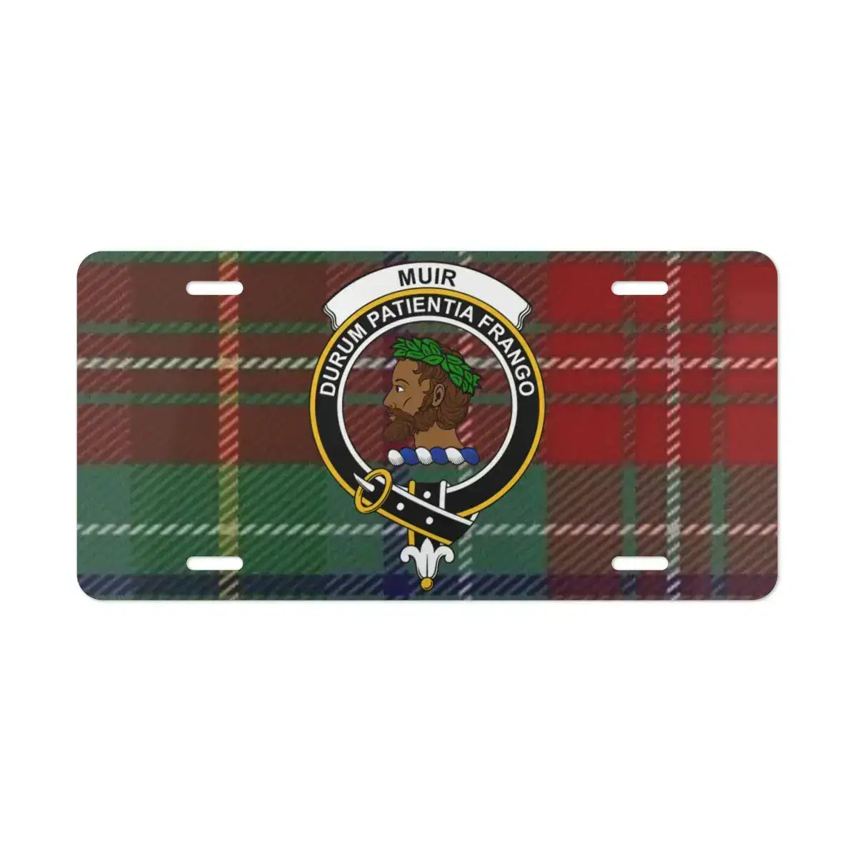Muir Durum Patientia Frango Tartan License Plate product