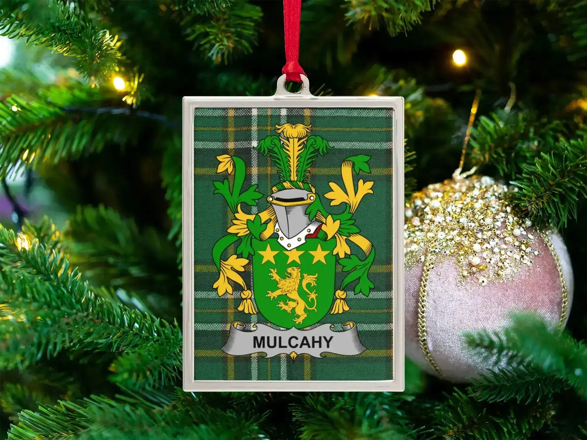 Mulcahy Family Crest Christmas Tree Ornament product