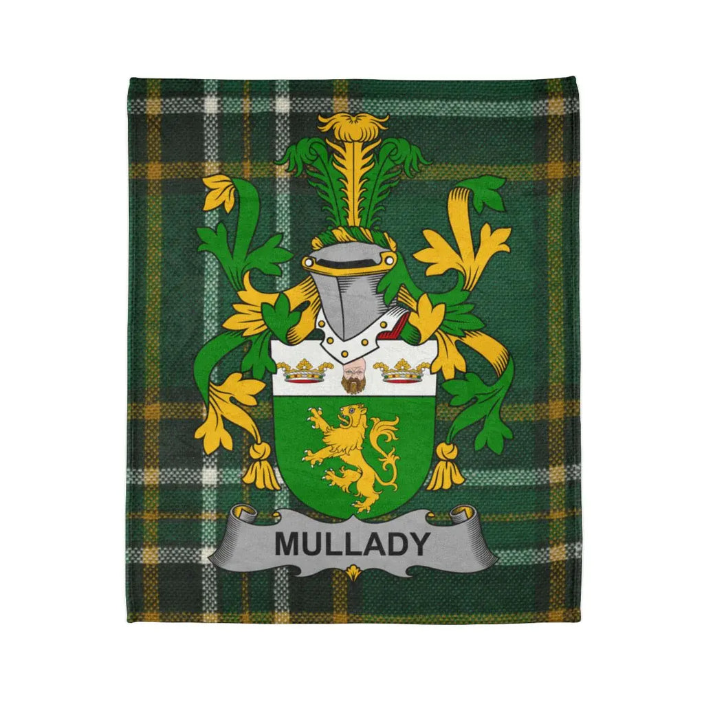 Mullady Family Crest Tartan Background Blanket