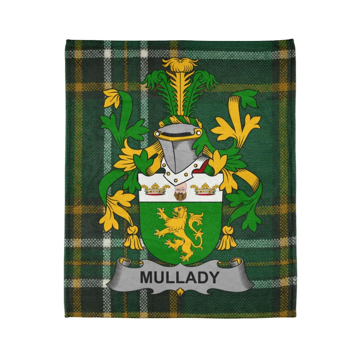 Mullady Family Crest Tartan Background Blanket