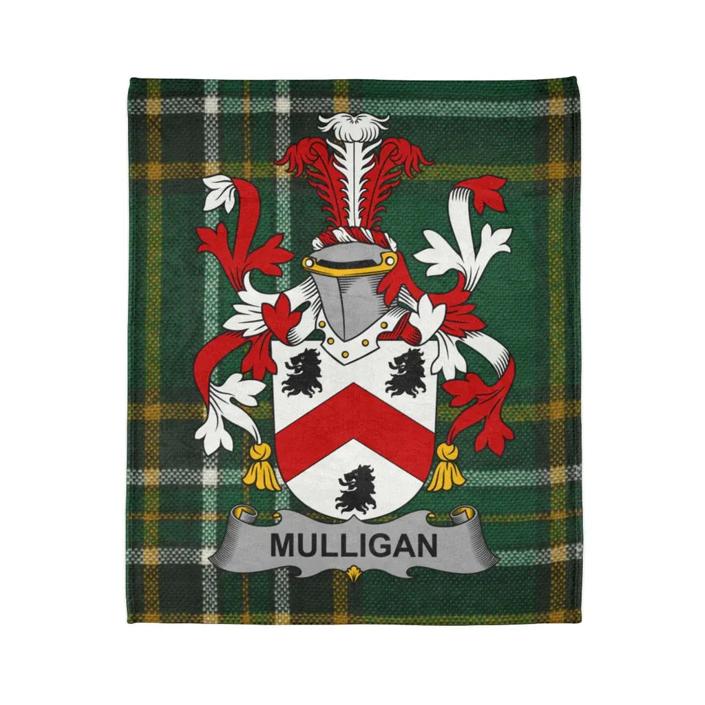 Mulligan Family Crest Custom Designed Blanket