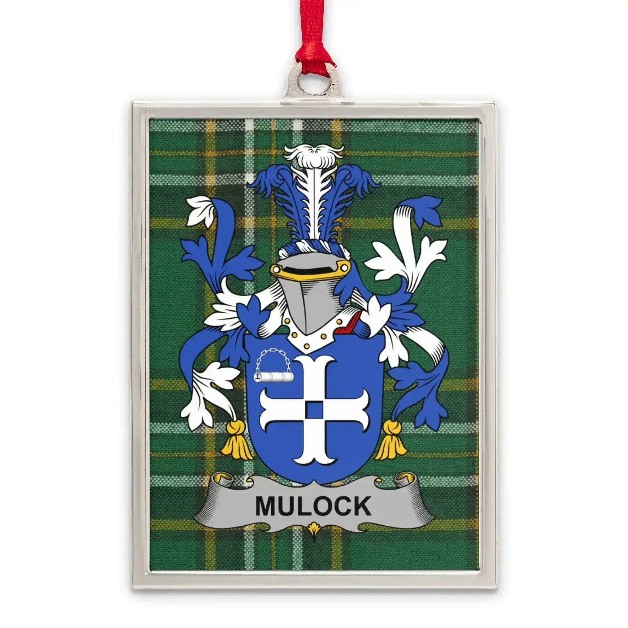 Mulock Family Crest Tartan Plaid Ornament product type