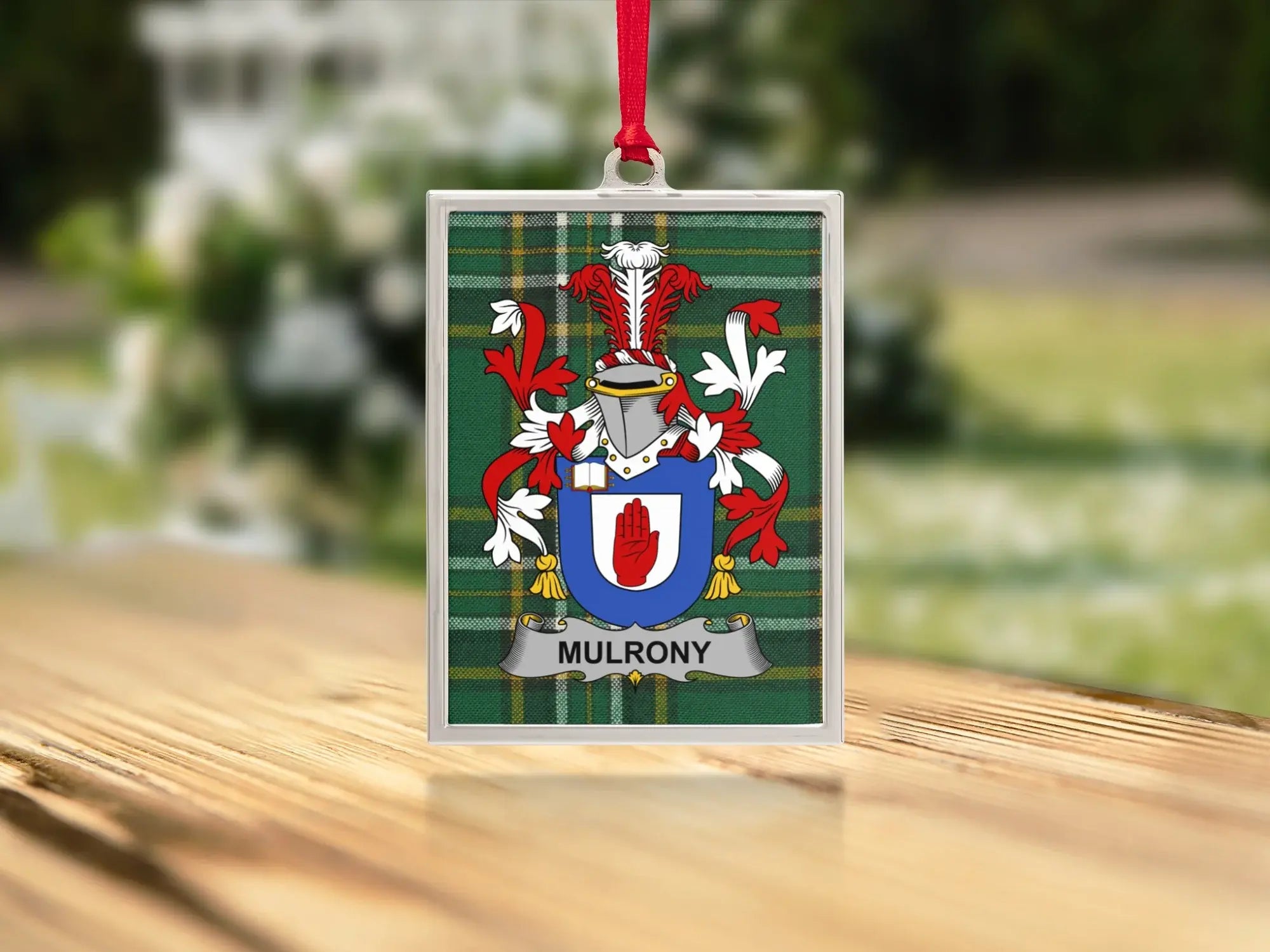 Family Crest Heritage Glass Ornament product