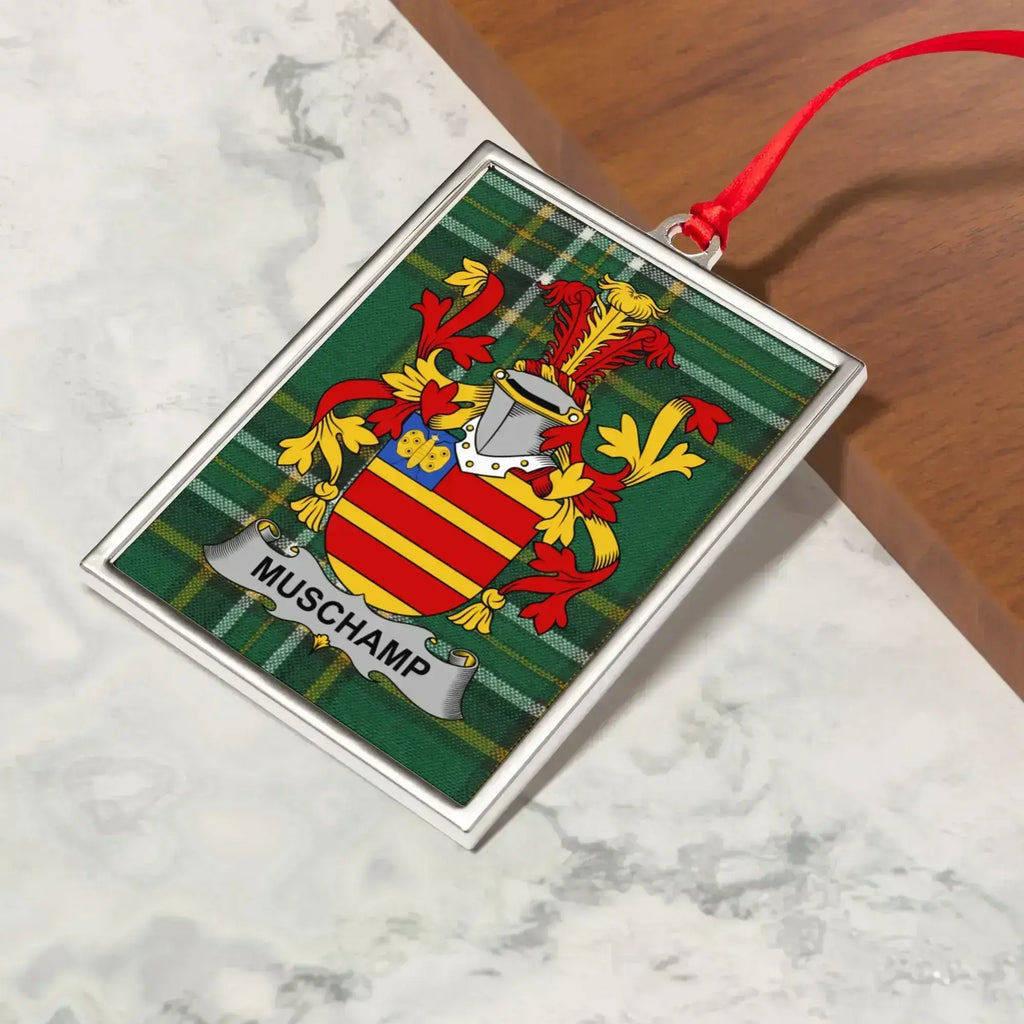 Personalized Muschamp Coat of Arms Ornament product