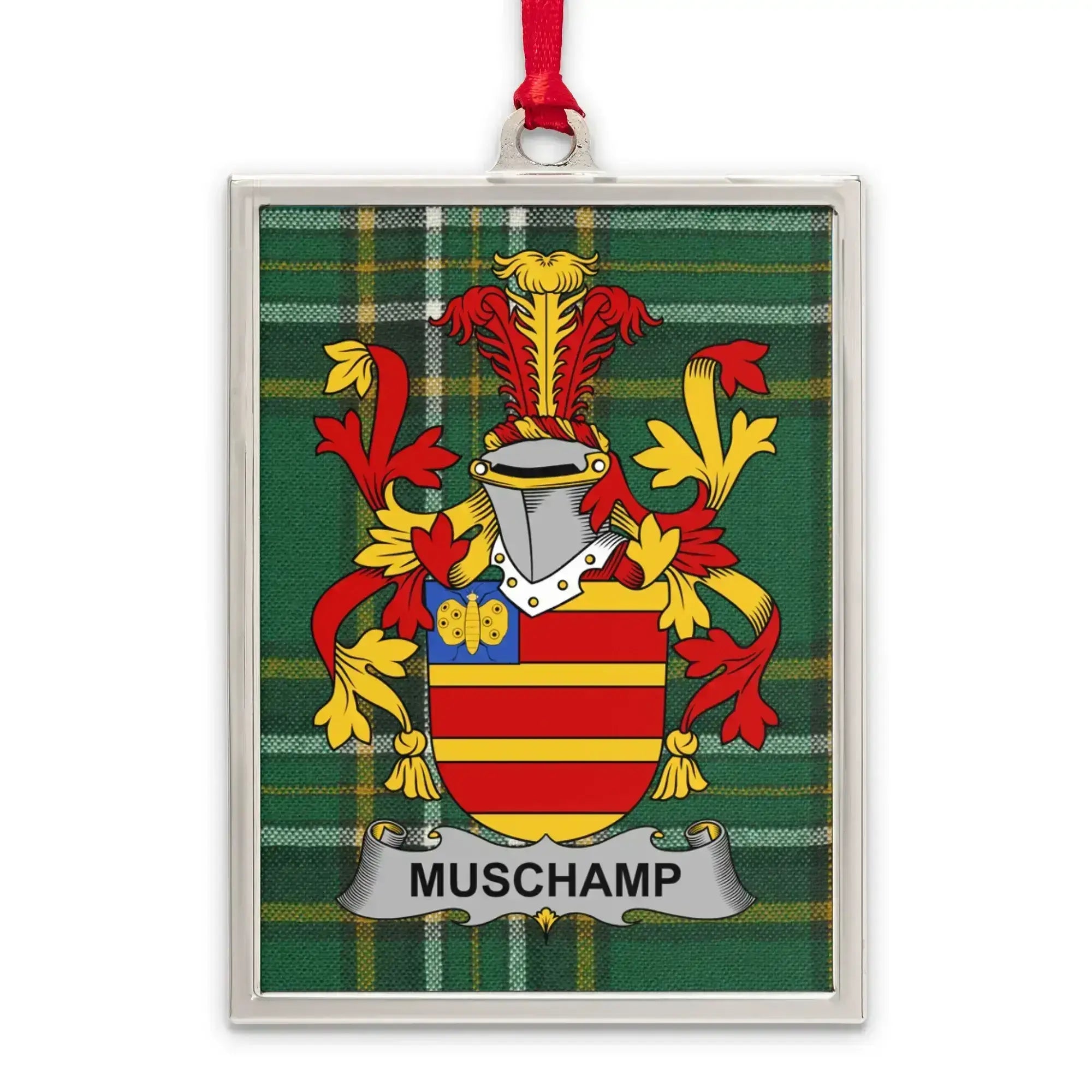 Muschamp Coat of Arms Plaid Background product type