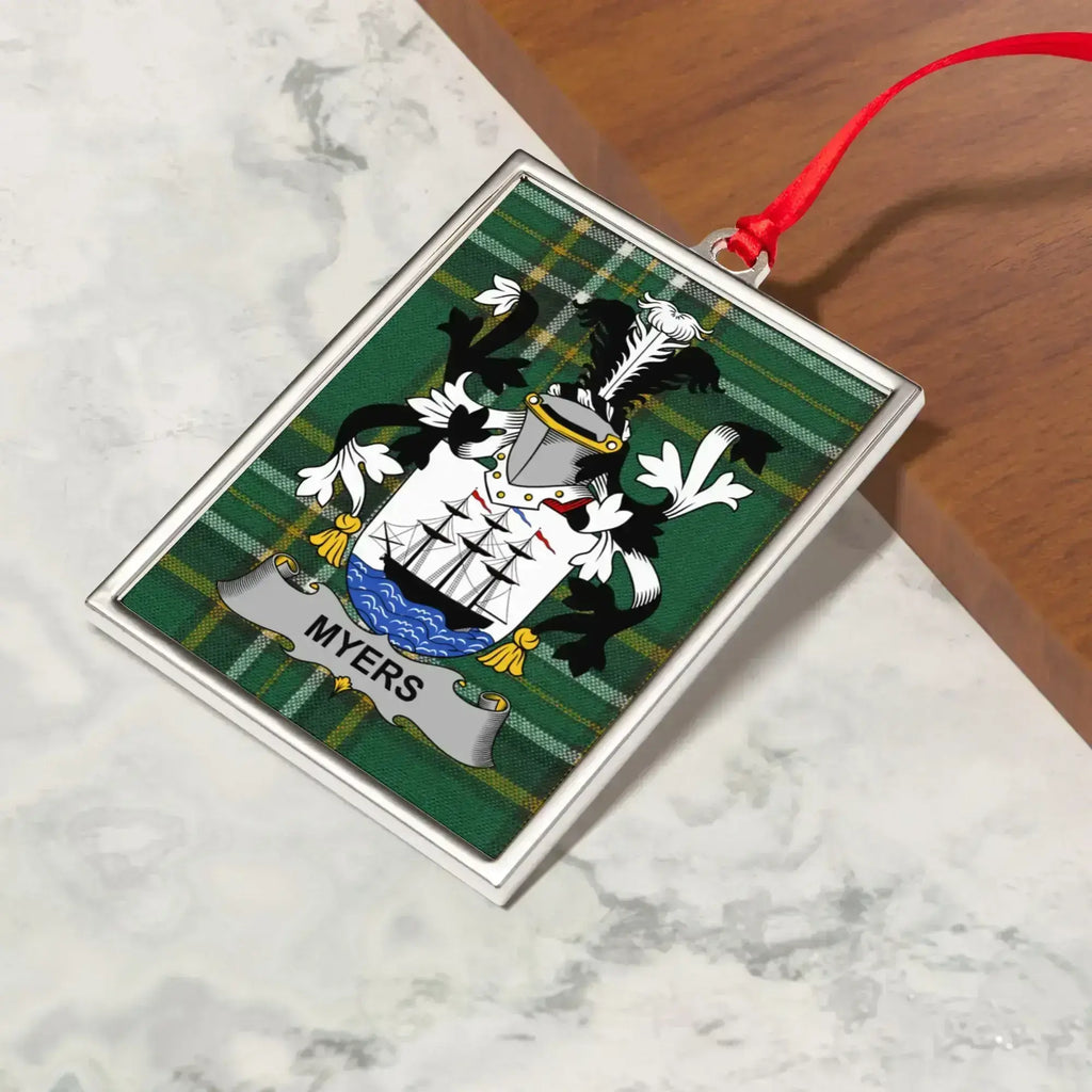 Custom Family Crest Christmas Tree Ornament product type