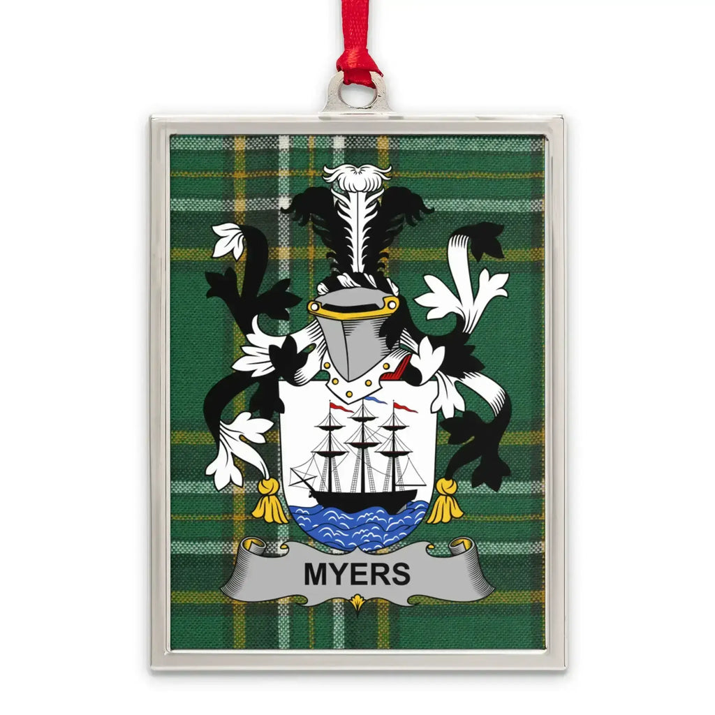 Myers Family Coat of Arms Plaid Design Product