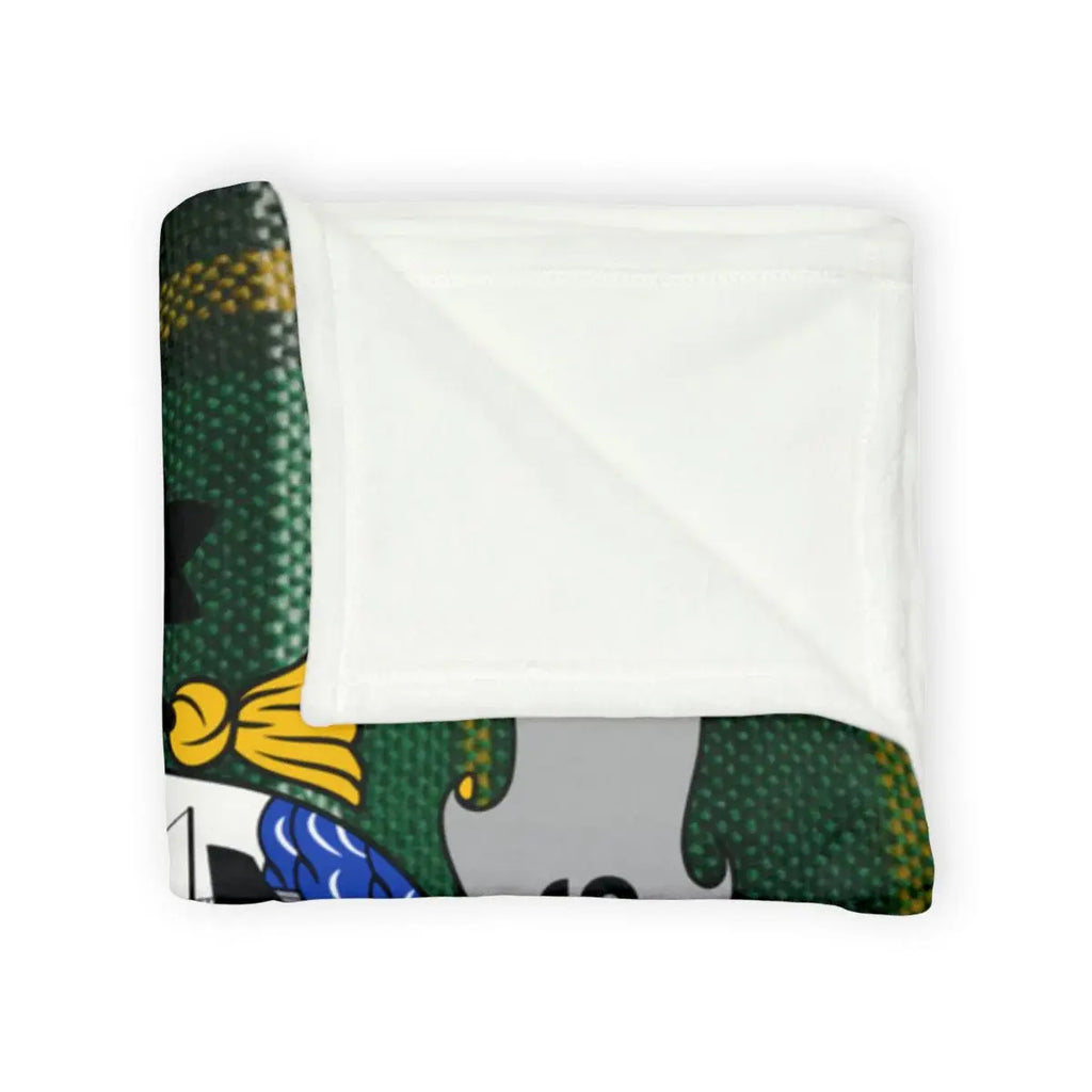 Cozy Green Patterned High-Density Print Blanket