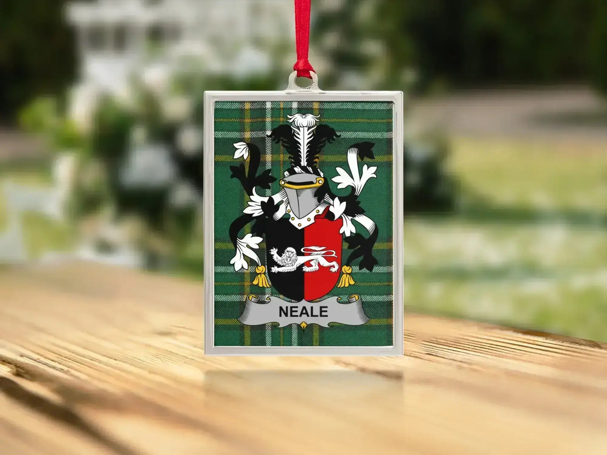 Custom Neale Family Crest Ornament product type