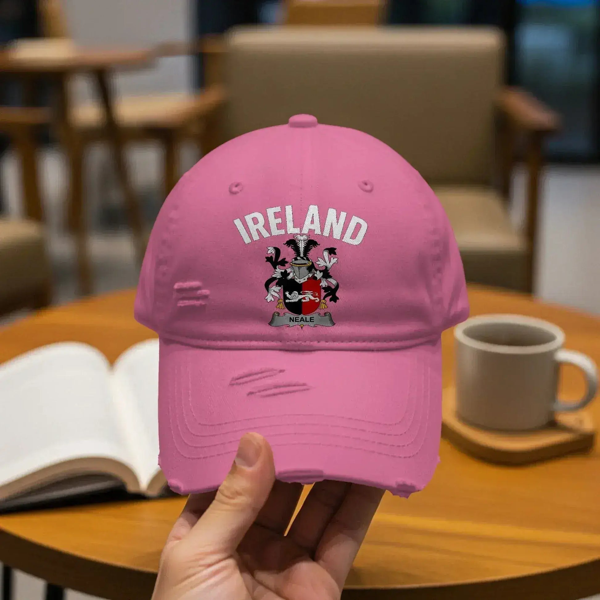 Distressed Ireland Neale Embroidered Pink Cap product