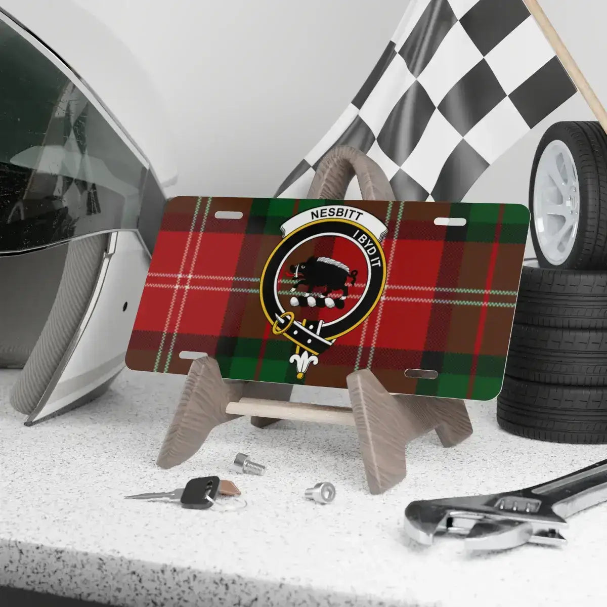 Nesbitt Modern Tartan License Plate product