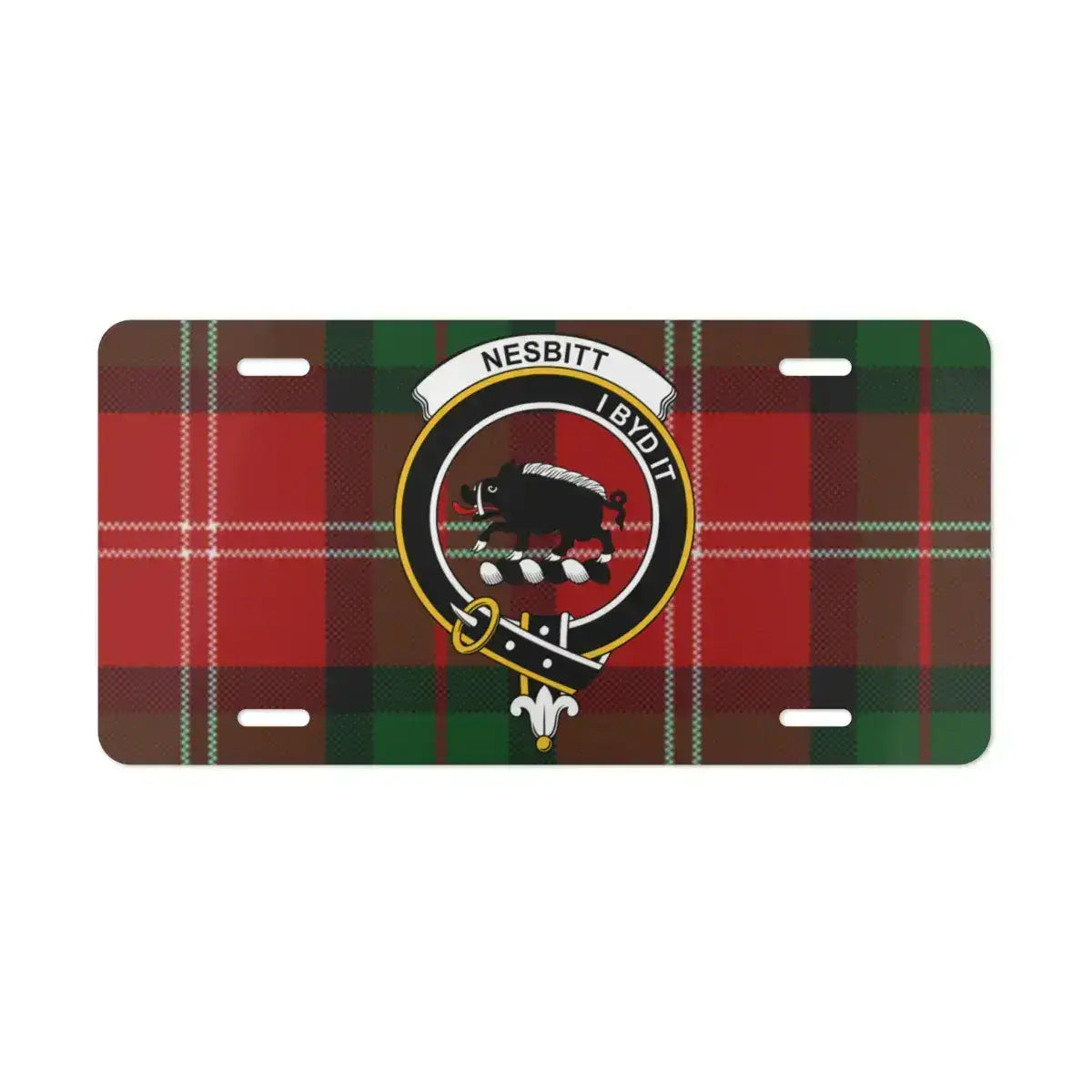 Nesbitt I Byd It Tartan License Plate product