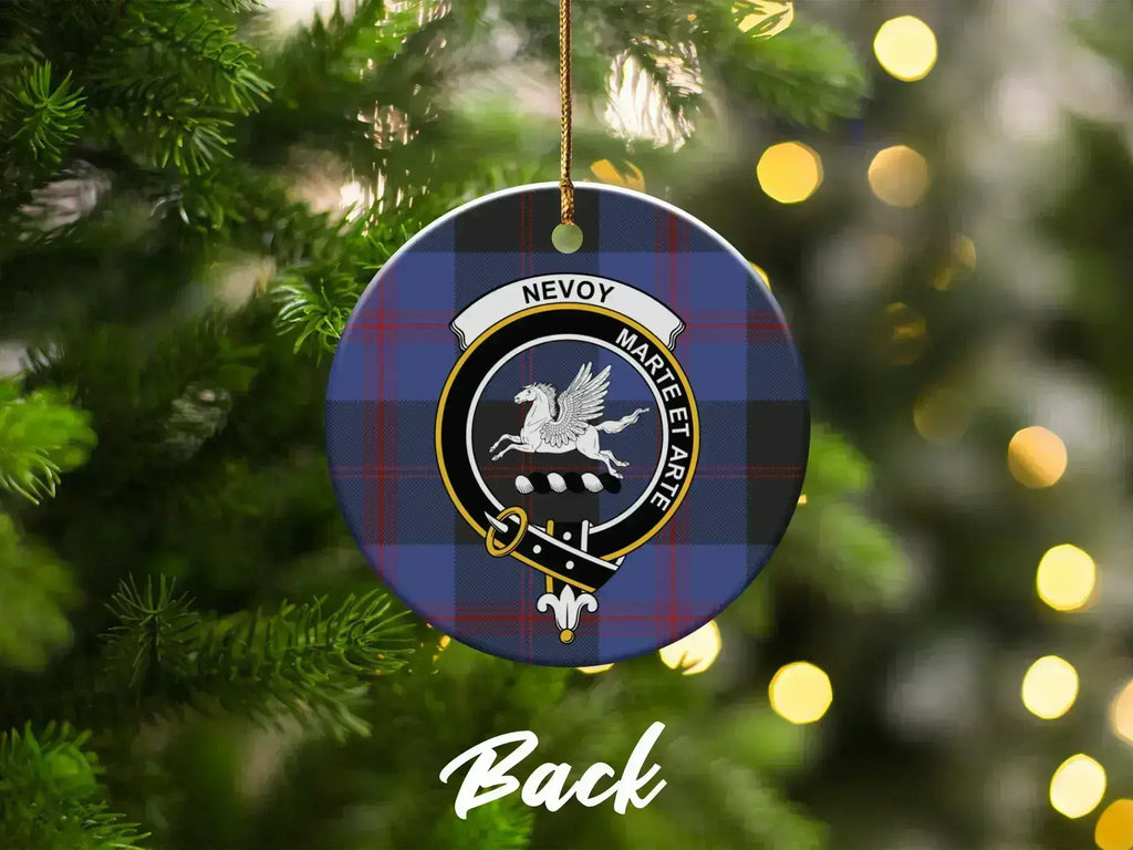 Customizable Tartan Clan Crest Ornament Back