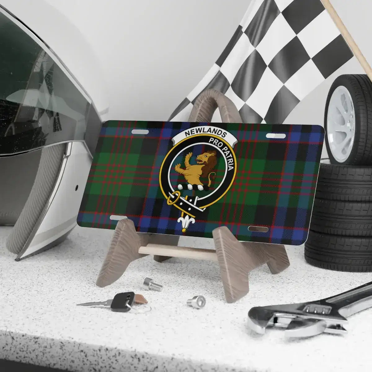 Newlands Pro Patria Tartan License Plate product