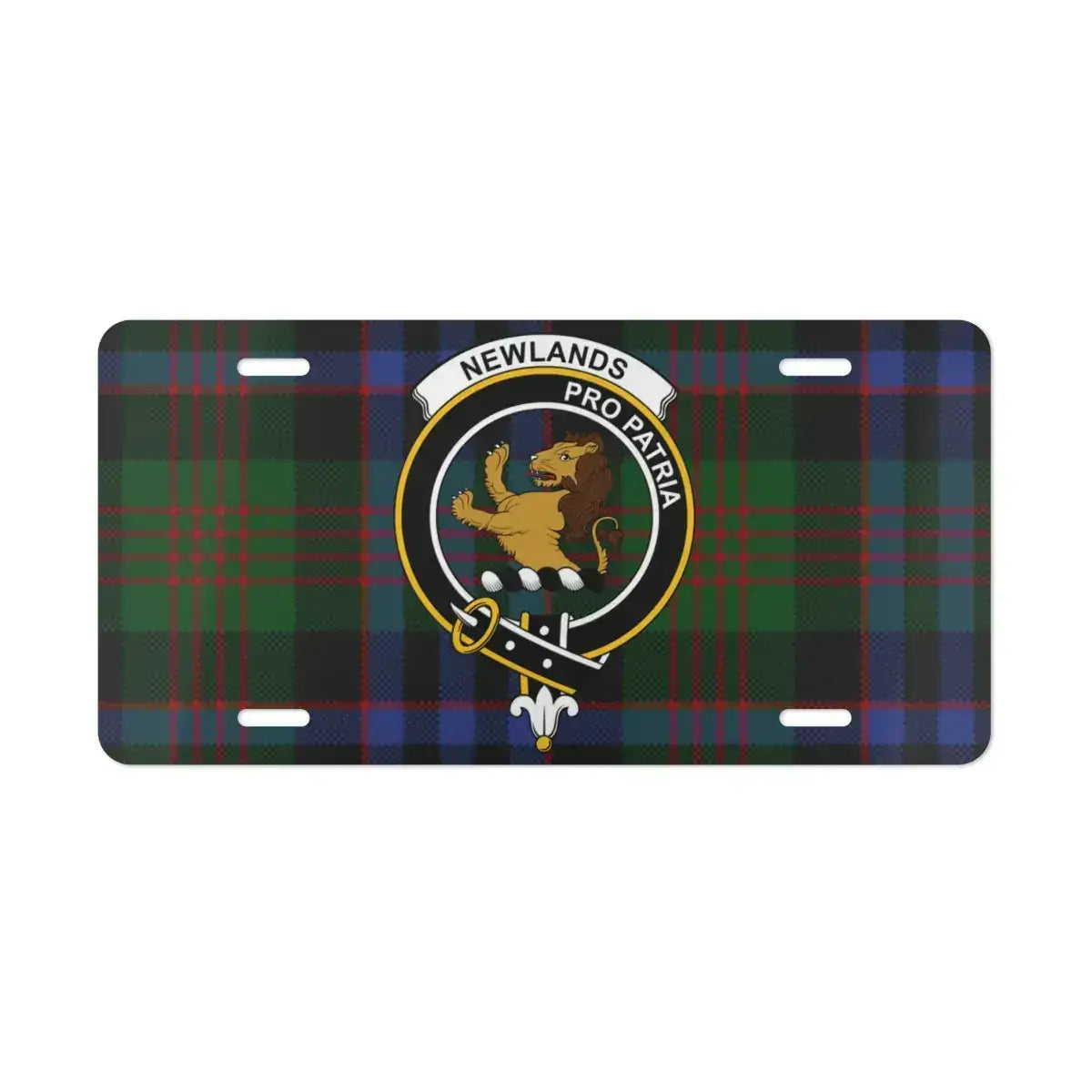 Newlands Pro Patria Scottish Tartan License Plate product