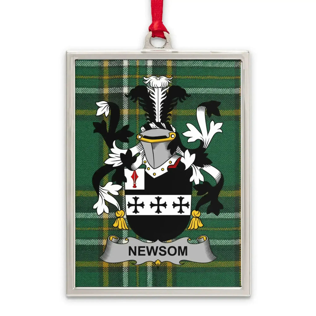 Family Crest Plaid Pattern Ornament Newsom product