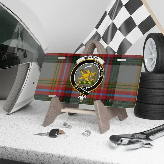 Newton Propatria Tartan Car License Plate product