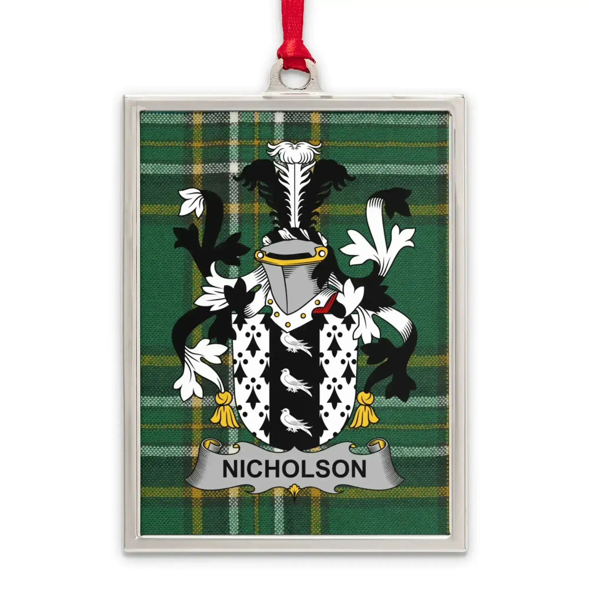 Nicholson Family Crest Plaid Background Product