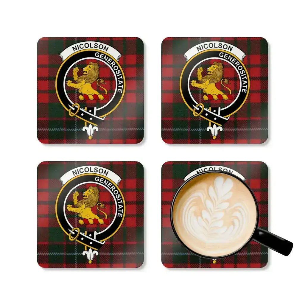 Nicolson Generositate Plaid Tartan Coaster Set product type