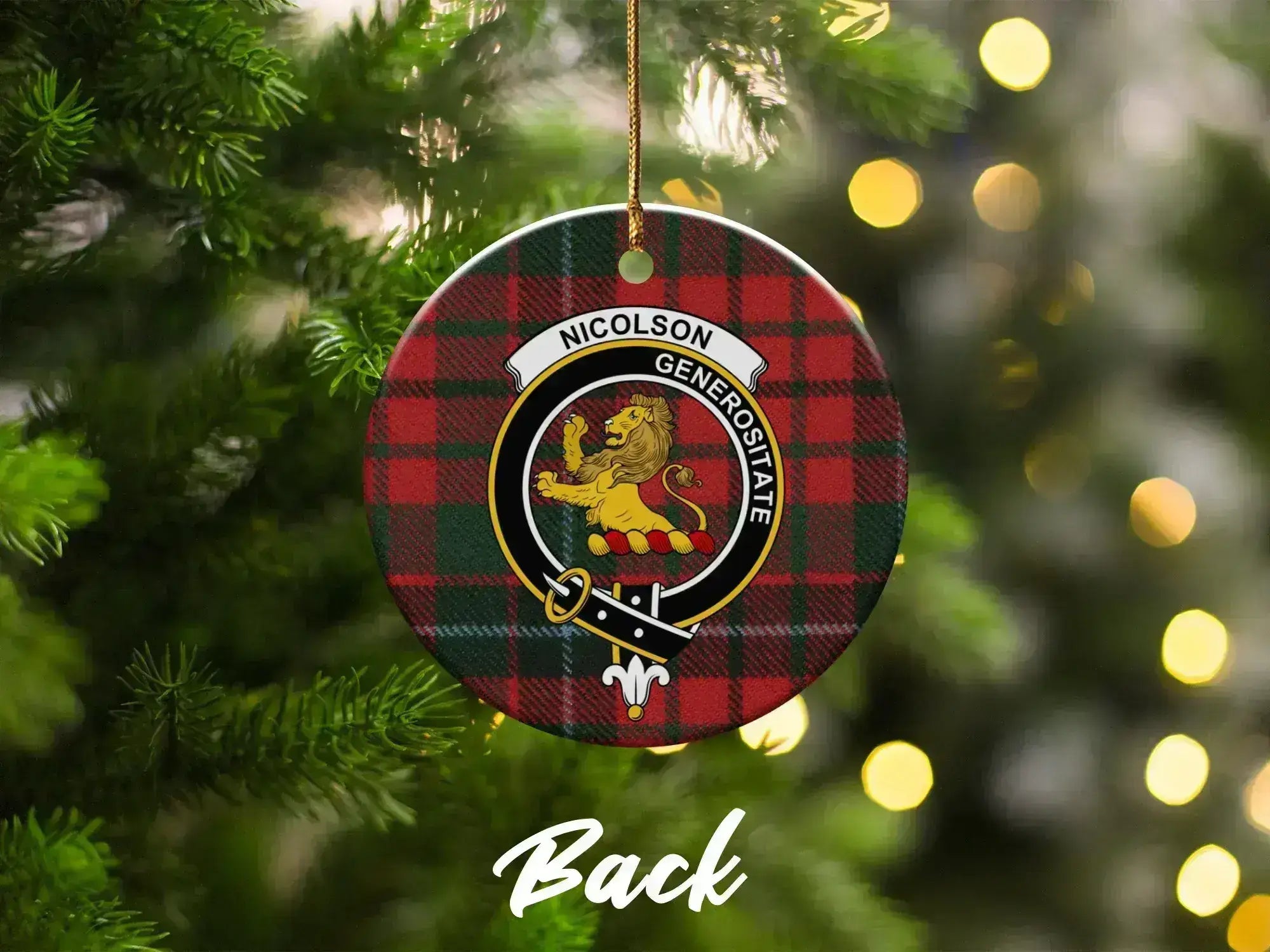Family Crest Christmas Tree Ornaments Decorative product
