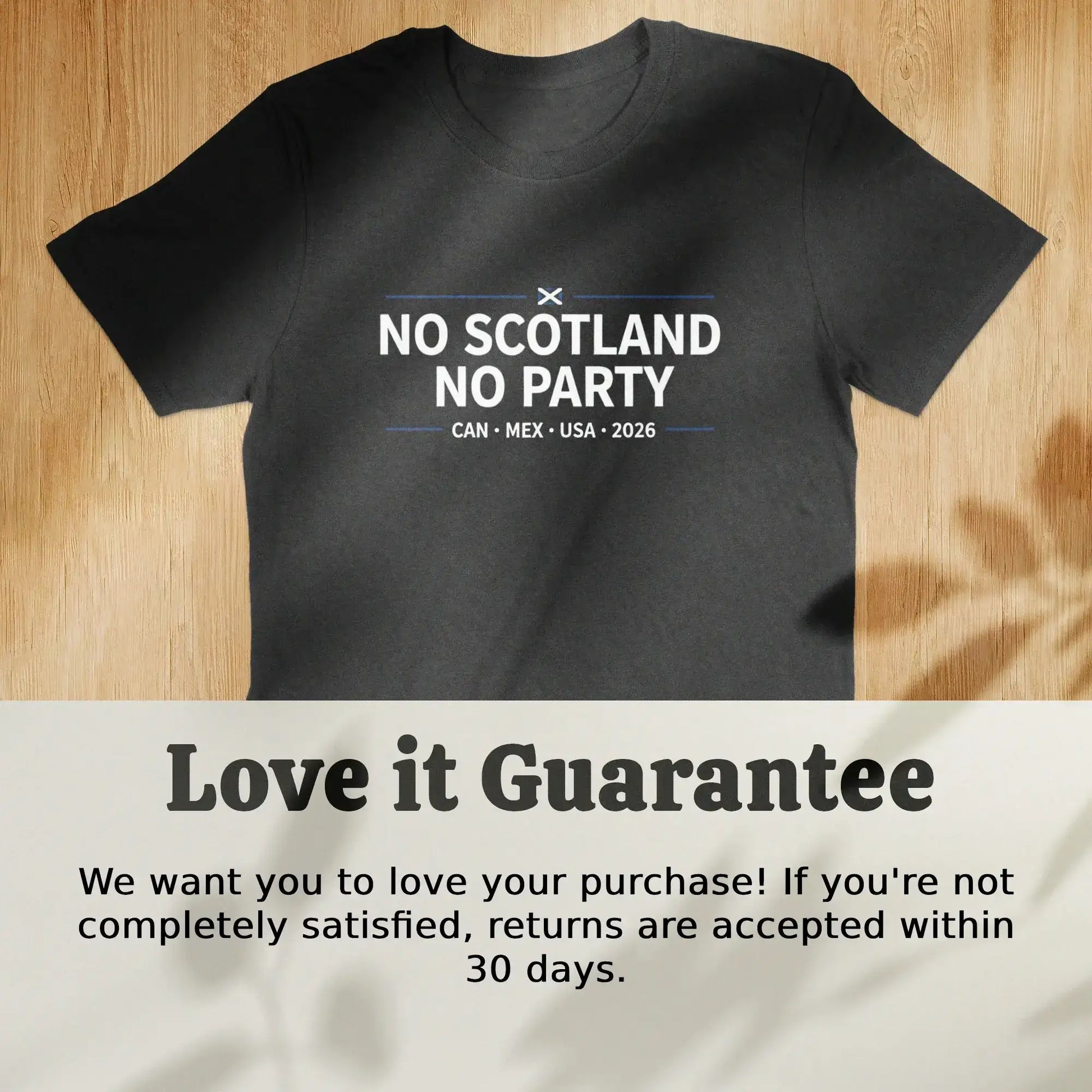 No Scotland No Party CAN MEX USA 2026 t-shirt