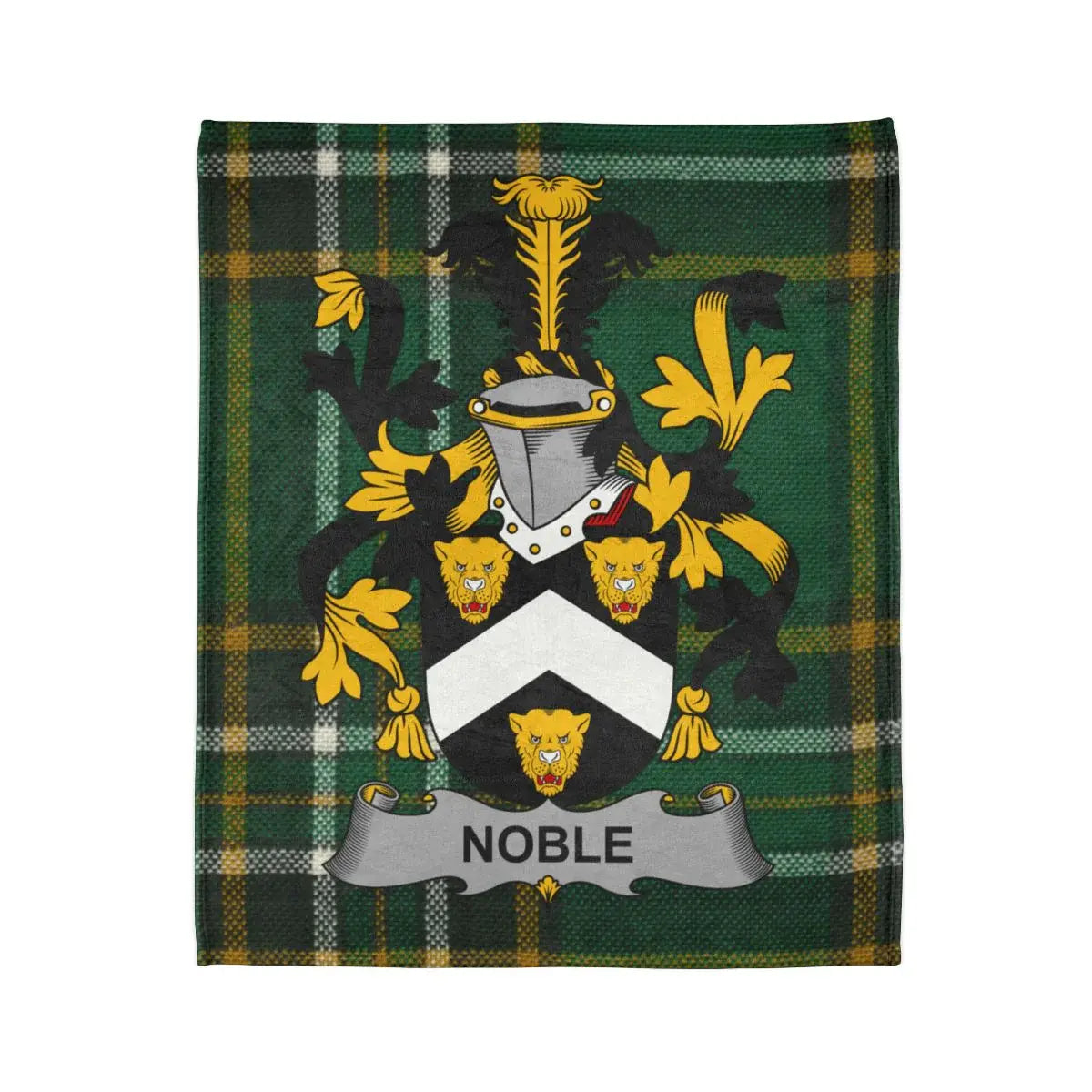 Noble Coat of Arms Tartan Plaid Blanket Design