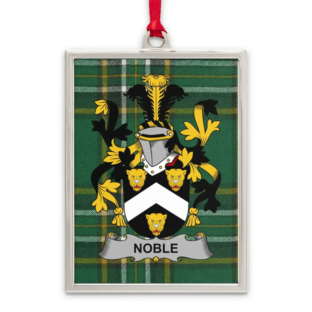 Noble Family Crest Plaid Design Metal Ornament product