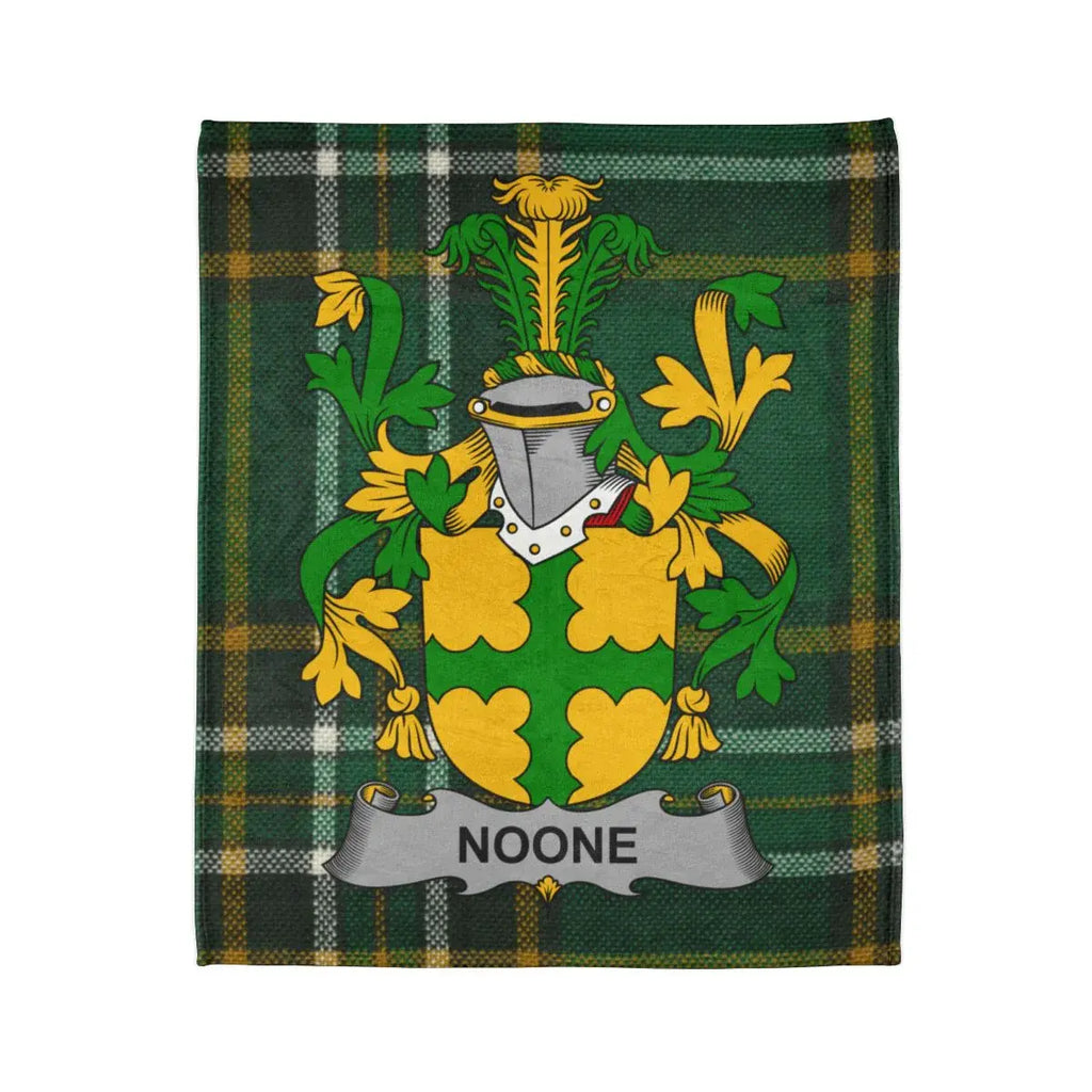 Noone Family Crest Tartan Blanket for Heritage Lovers