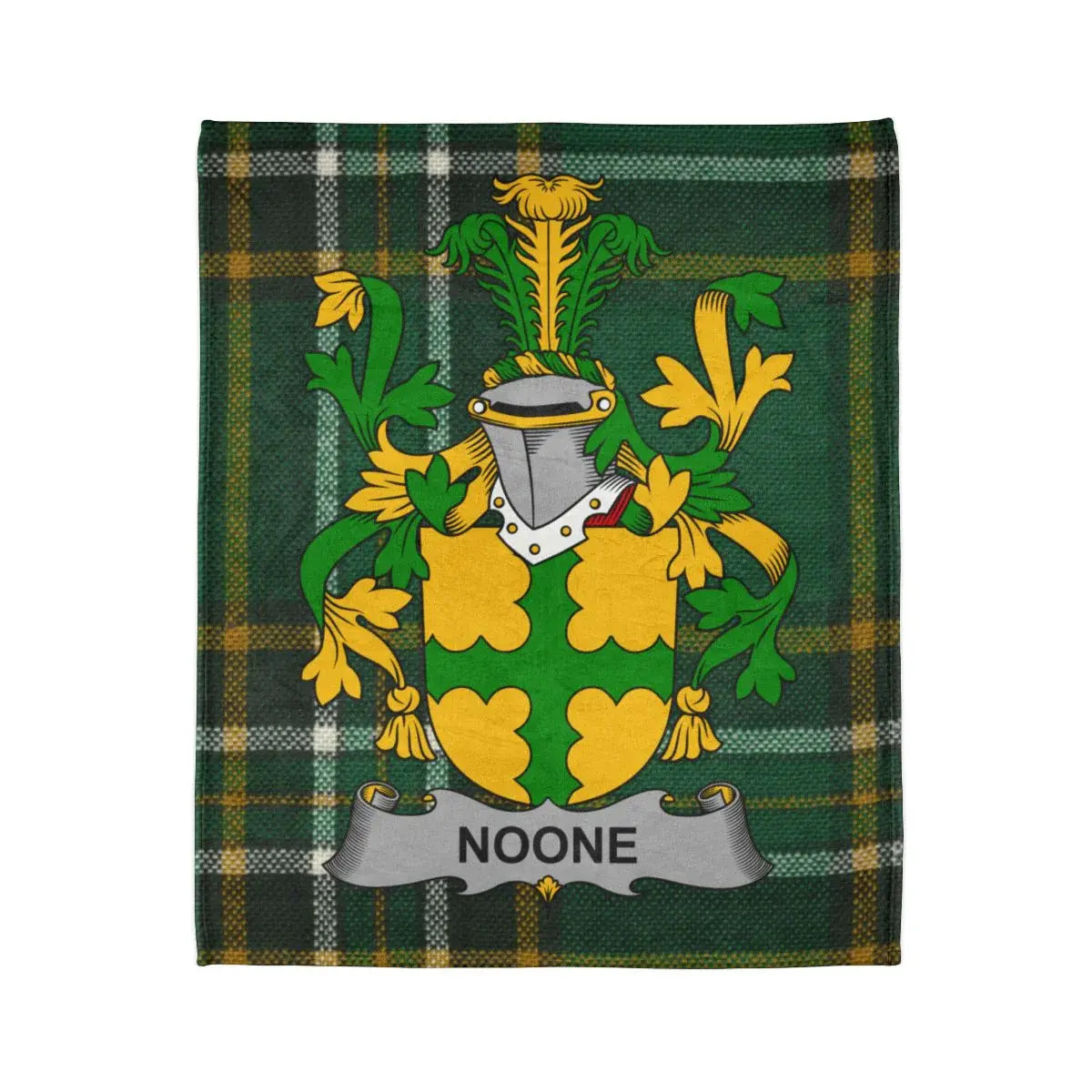 Noone Family Crest Tartan Blanket for Heritage Lovers