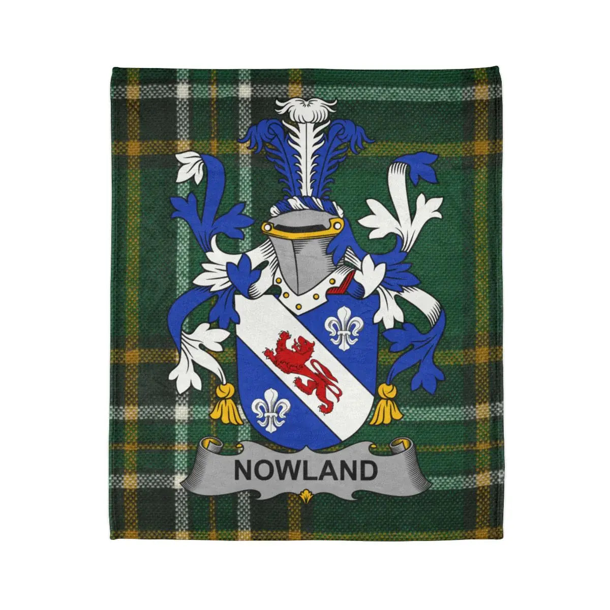 Nowland Family Crest Coat of Arms Blanket