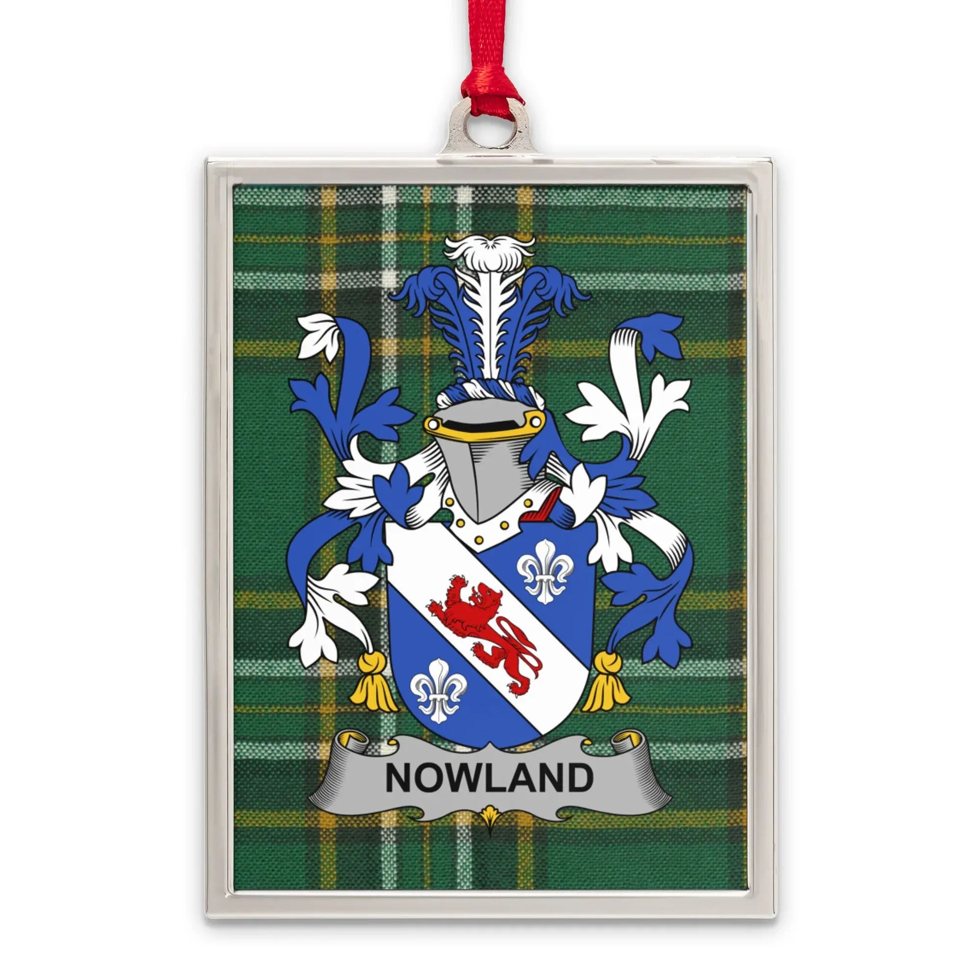 Nowland Family Crest Plaid Shield Design product type