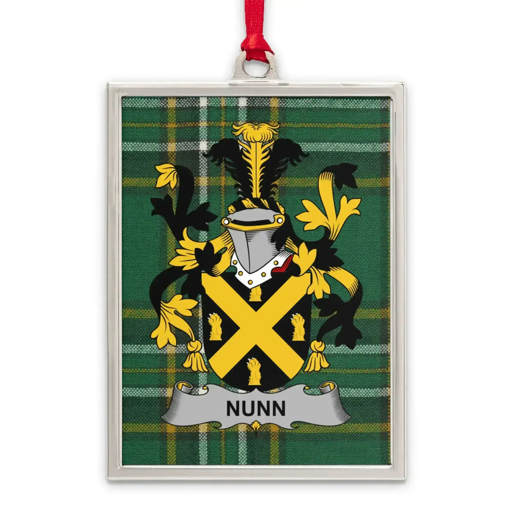 Nunn Coat of Arms Plaid Design Ornament product