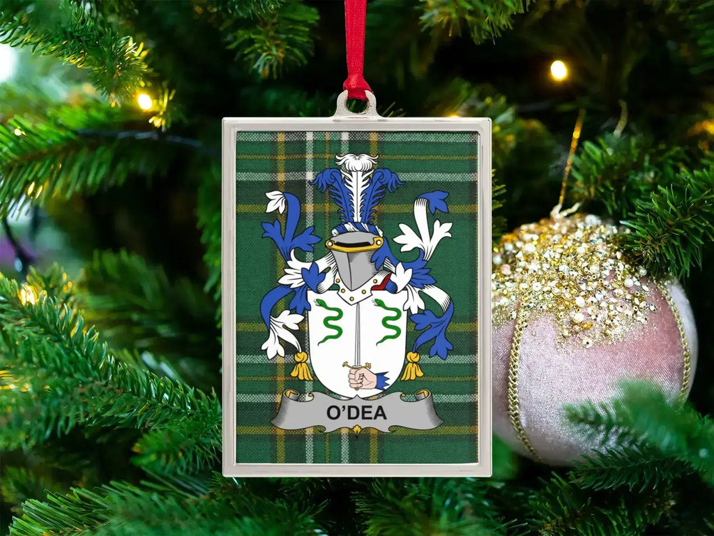O'Dea Family Crest Tartan Holiday Ornament product
