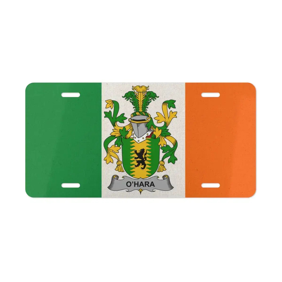 O'Hara Irish Flag with Coat of Arms License Plate product