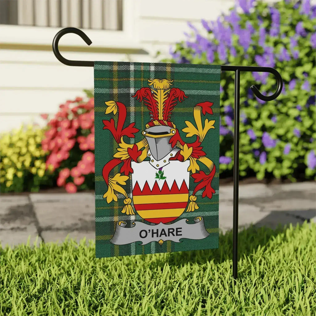 O'Hare Family Crest Flag Vibrant Garden