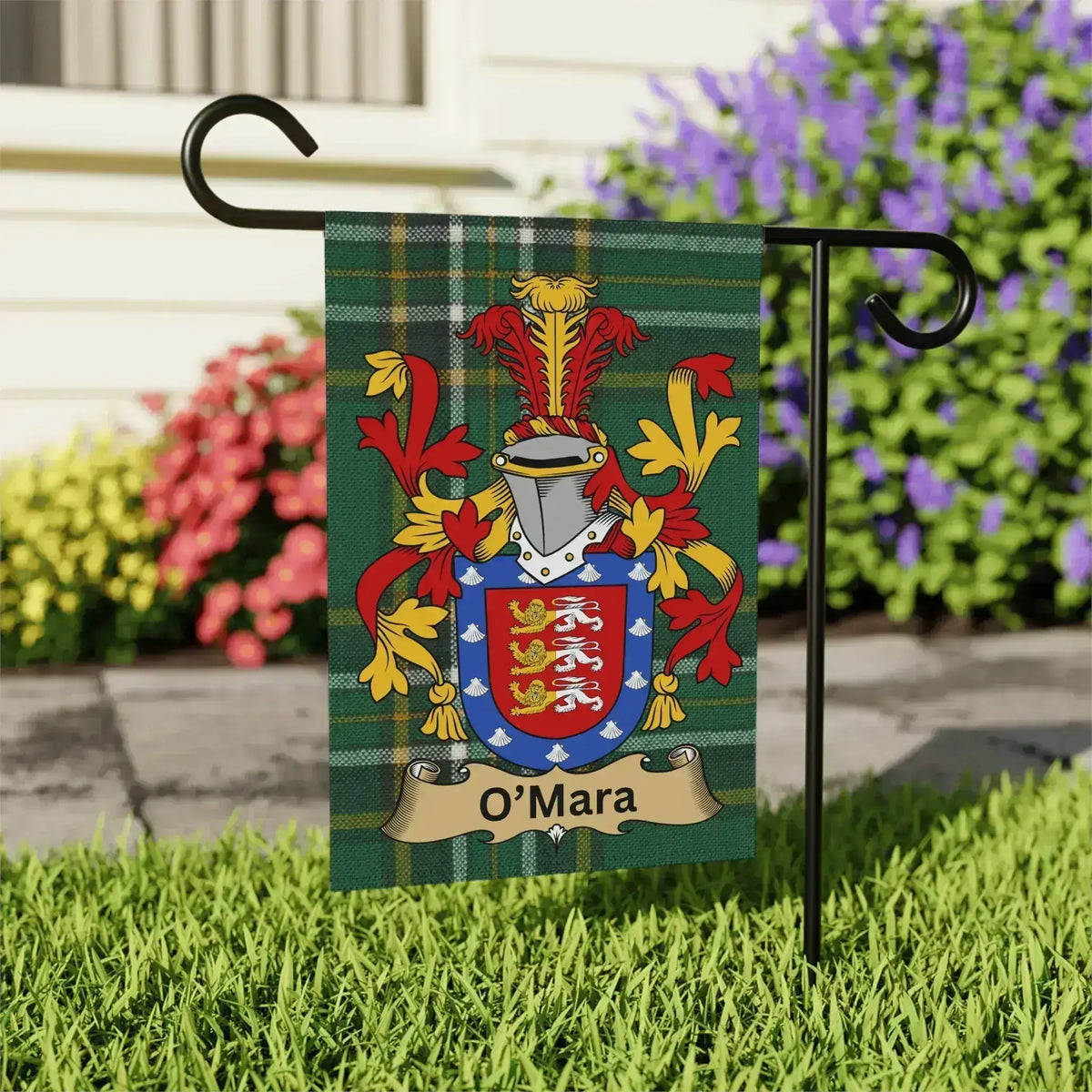 O'Mara Family Crest Yard Flag Decorative