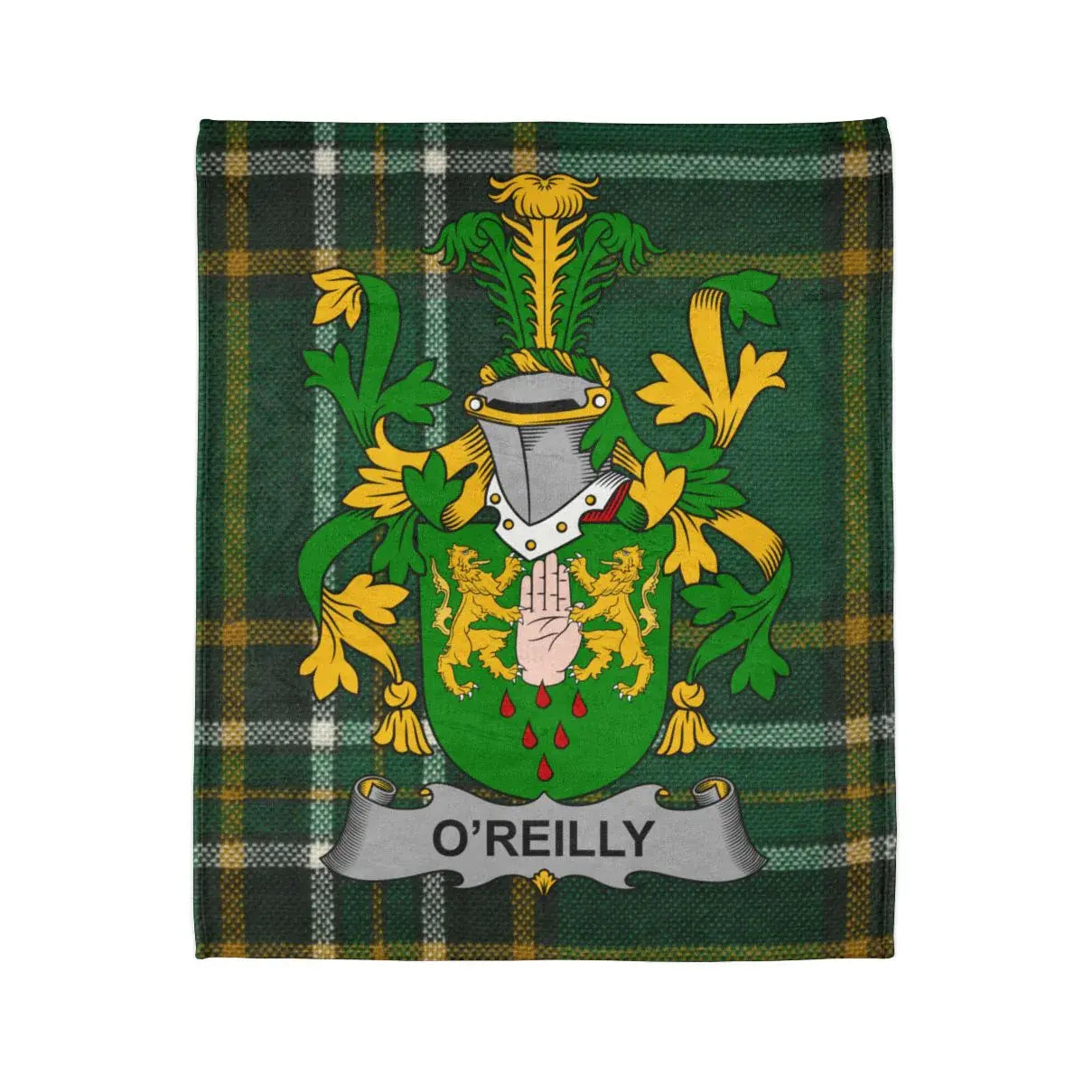 O'Reilly Family Crest Plaid Throw Blanket
