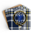 Ochterlony Family Crest Blue Plaid Coasters product type