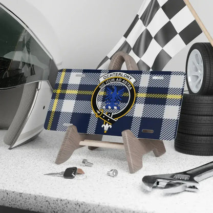Custom Checkered Ochterlony License Plate product