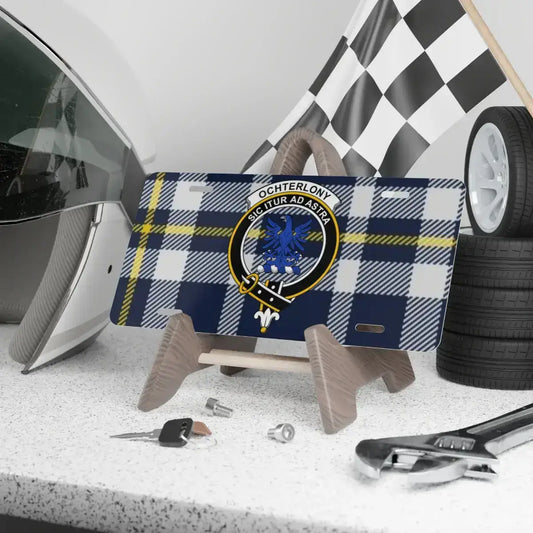 Custom Checkered Ochterlony License Plate product