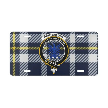 Ochterlony Family Crest Plaid License Plate product