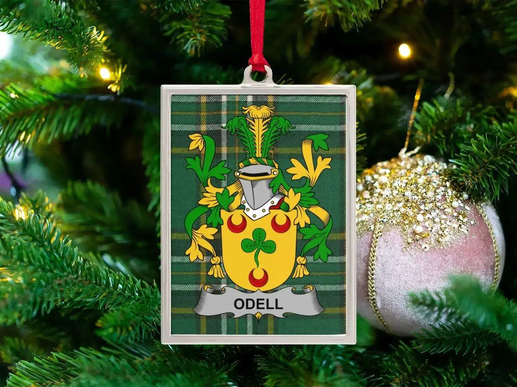 Personalized Odell Family Crest Christmas Ornament product