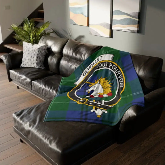 Oliphant Tout Pouvoir Crest Printed on a Blanket