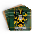 Custom Oliver Tartan Plaid Coat of Arms Coaster product