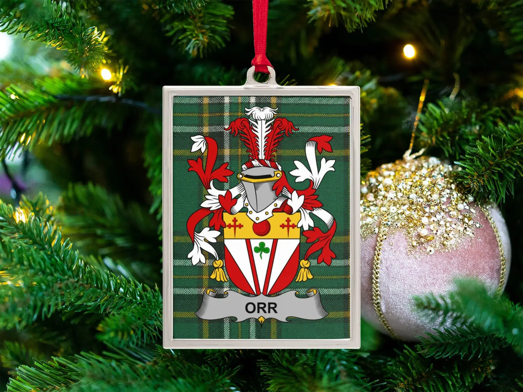 Family Crest ORR Plaid Custom Christmas Ornament product