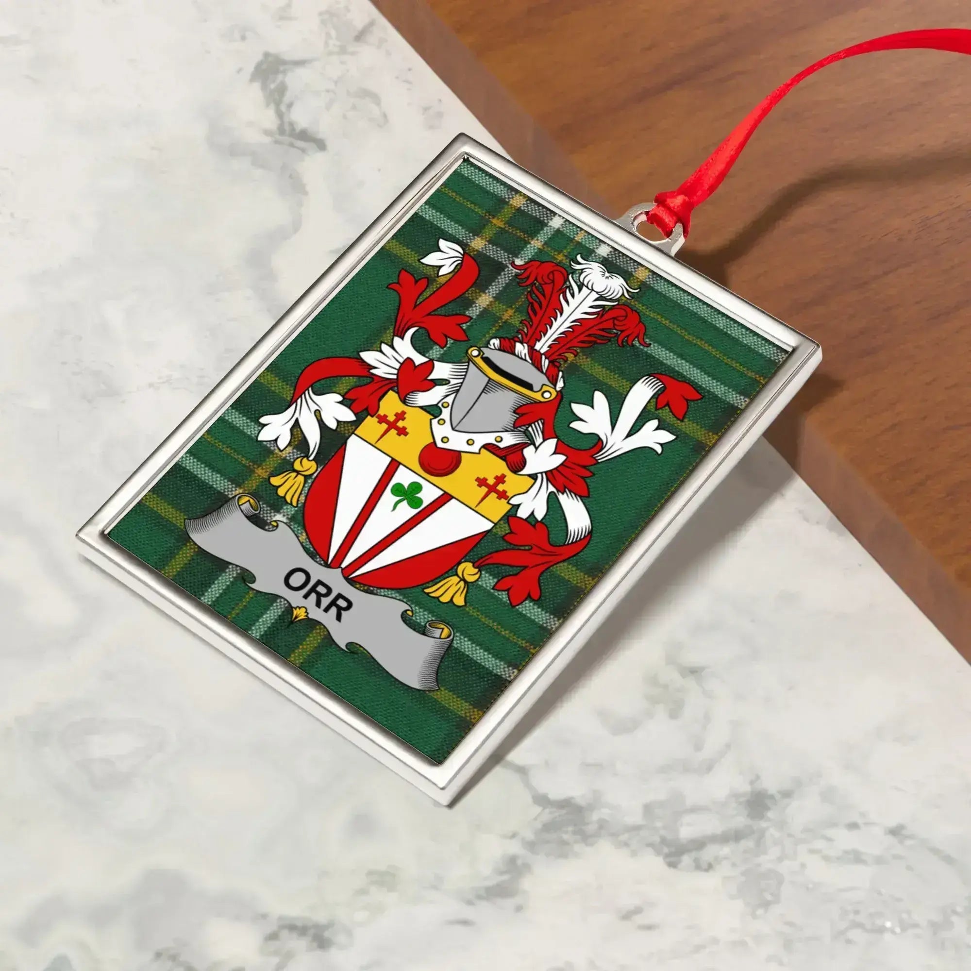 Family Crest Ornament Featuring ORR Coat of Arms product type