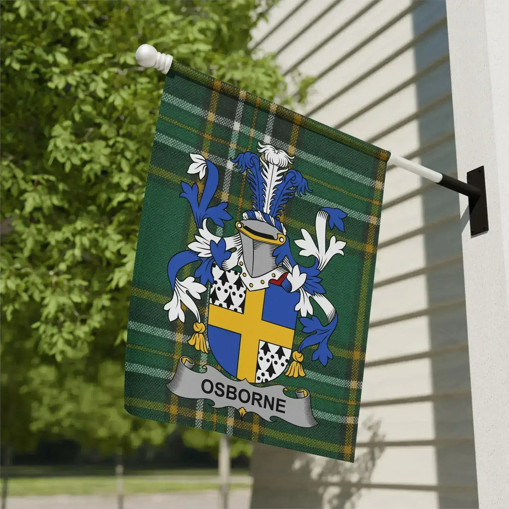 Osborne Family Coat of Arms Plaid House Flag