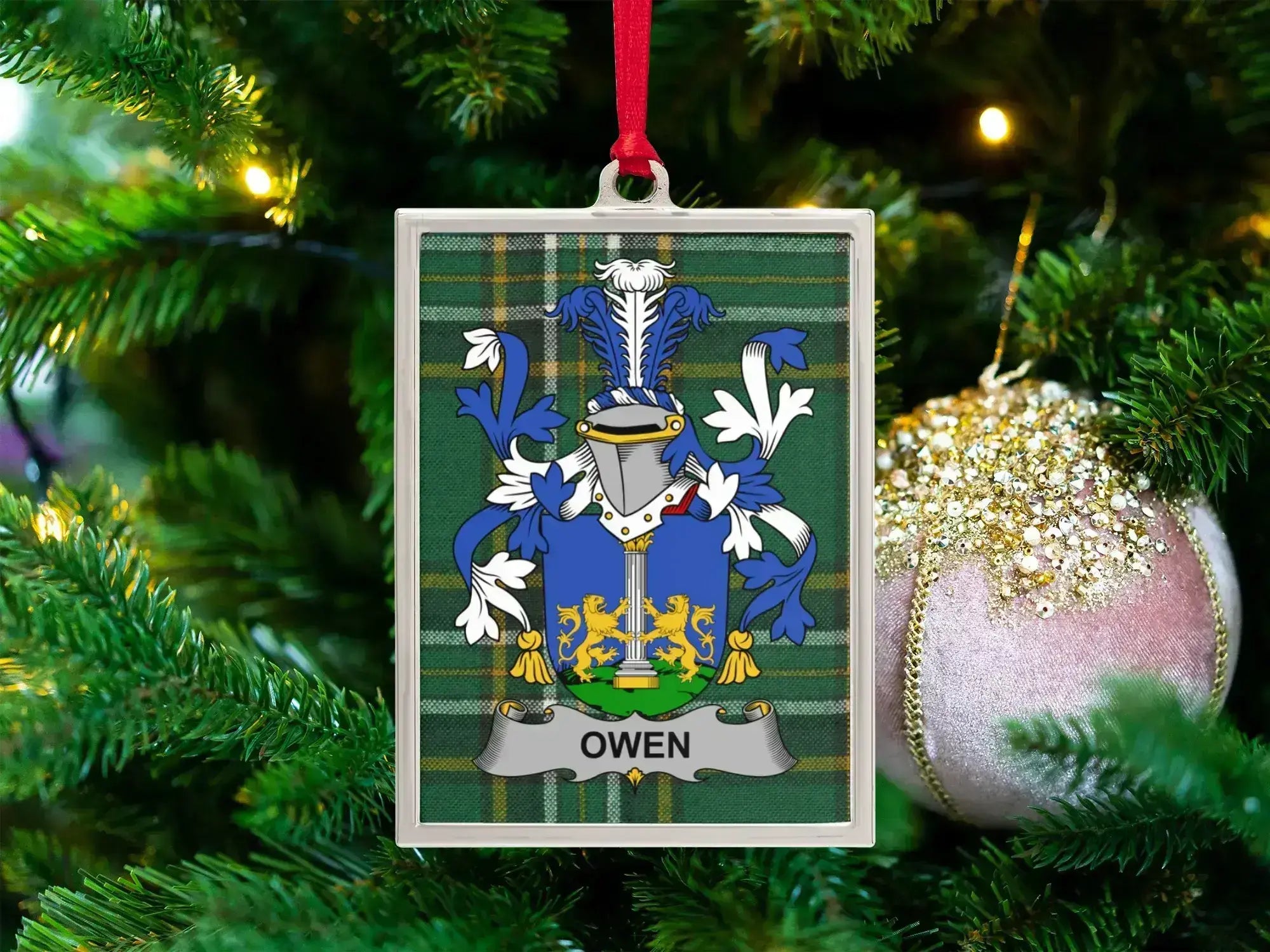 Elegant Personalized Family Crest Ornament product type