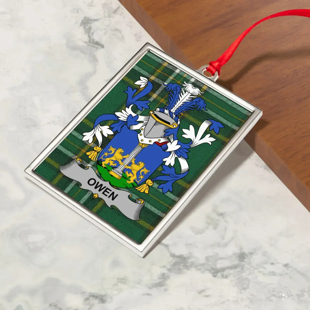 Owen Family Crest Personalized Hanging Ornament product type